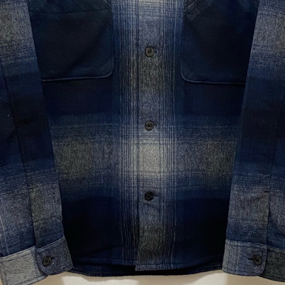 NWOT Reiss Idaho Plaid Over Shirt Size XL (Color Blue Multi). - Picture 9 of 10